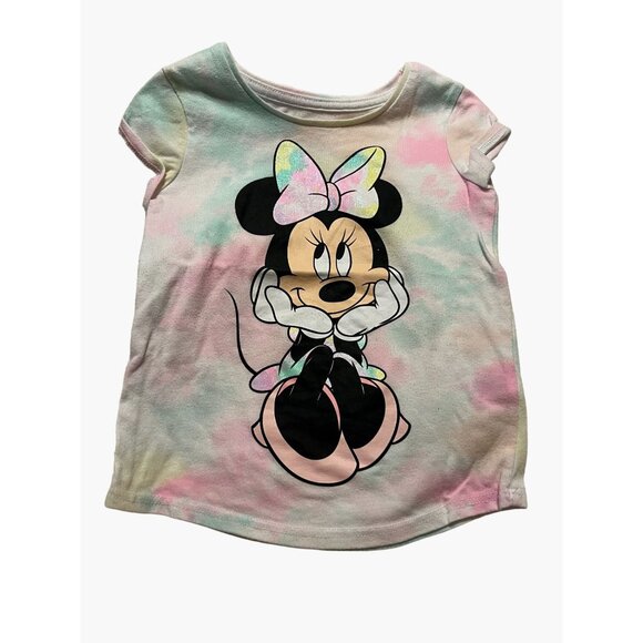 Disney Jumping Beans Toddler Girls Size 2T Minnie Mouse Tie Dye Shirt Very gentl - Picture 1 of 3